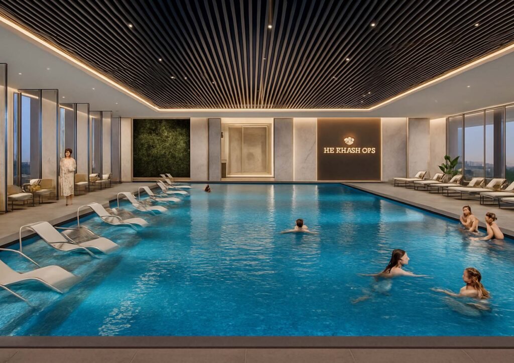 Bể bơi bốn mùa trong nhà Vinhomes Cao Xà Lá (Vinhomes Galaxy) Nguyễn Trãi – Tiện ích thể thao cao cấp, an toàn, giúp cư dân duy trì sức khỏe và tận hưởng lối sống hiện đại quanh năm.